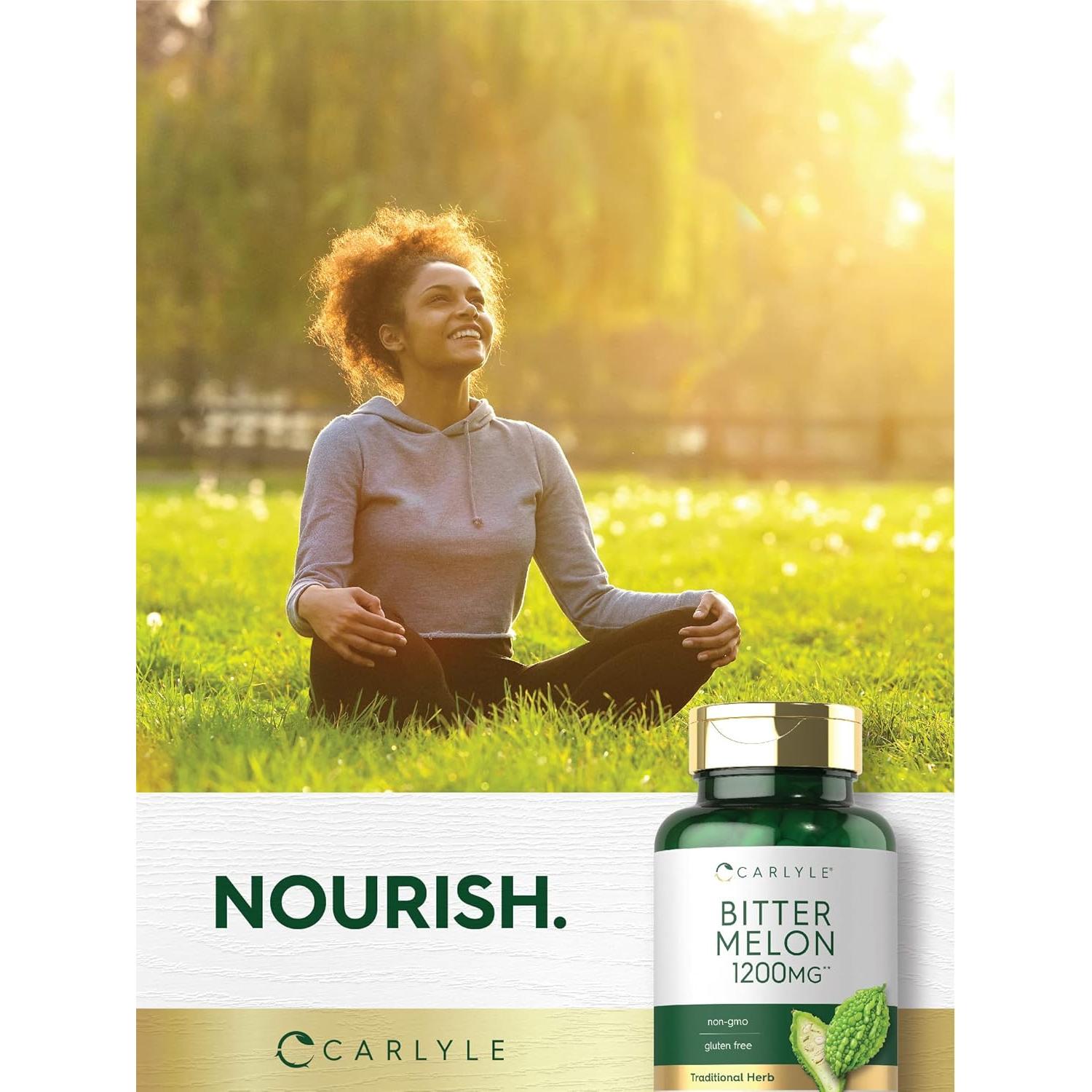 Cápsulas de Melón Amargo Carlyle 1200 mg - 180 Unidades