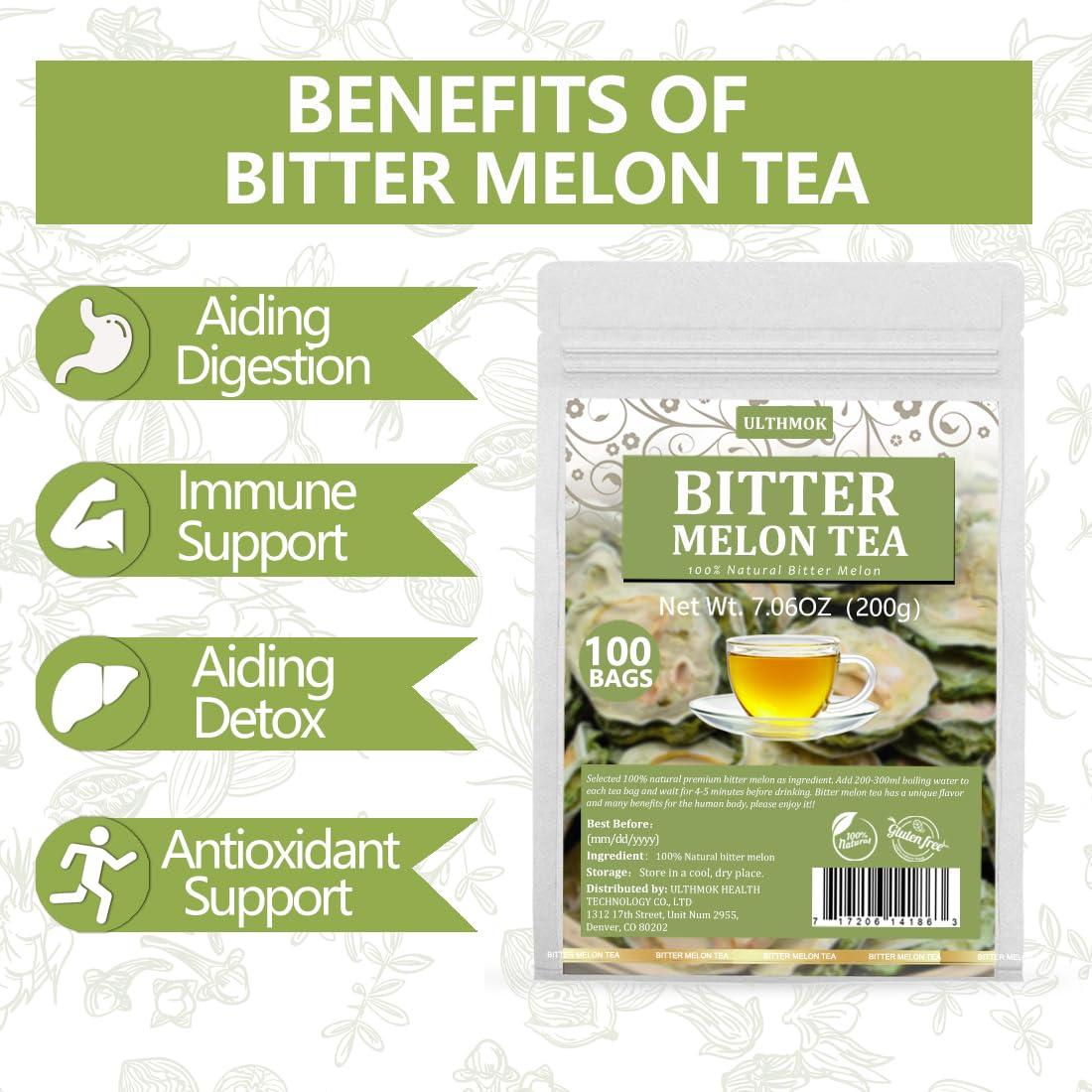 Té de Melón Amargo YLINSHA 100 Bolsas 100% Natural Sin Aditivos