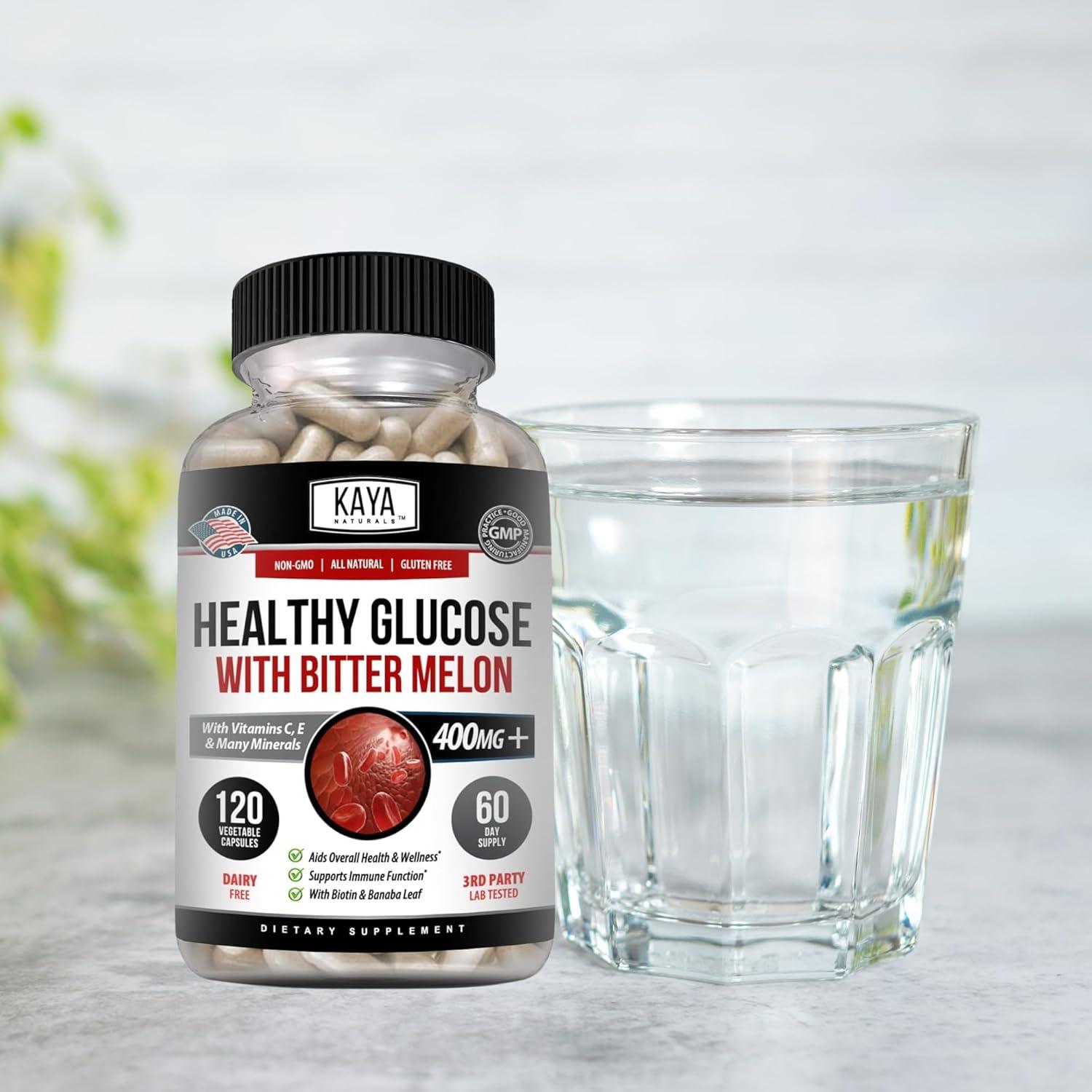 Suplemento Gluco Kaya Naturals 120 Cápsulas - Salud Azúcar
