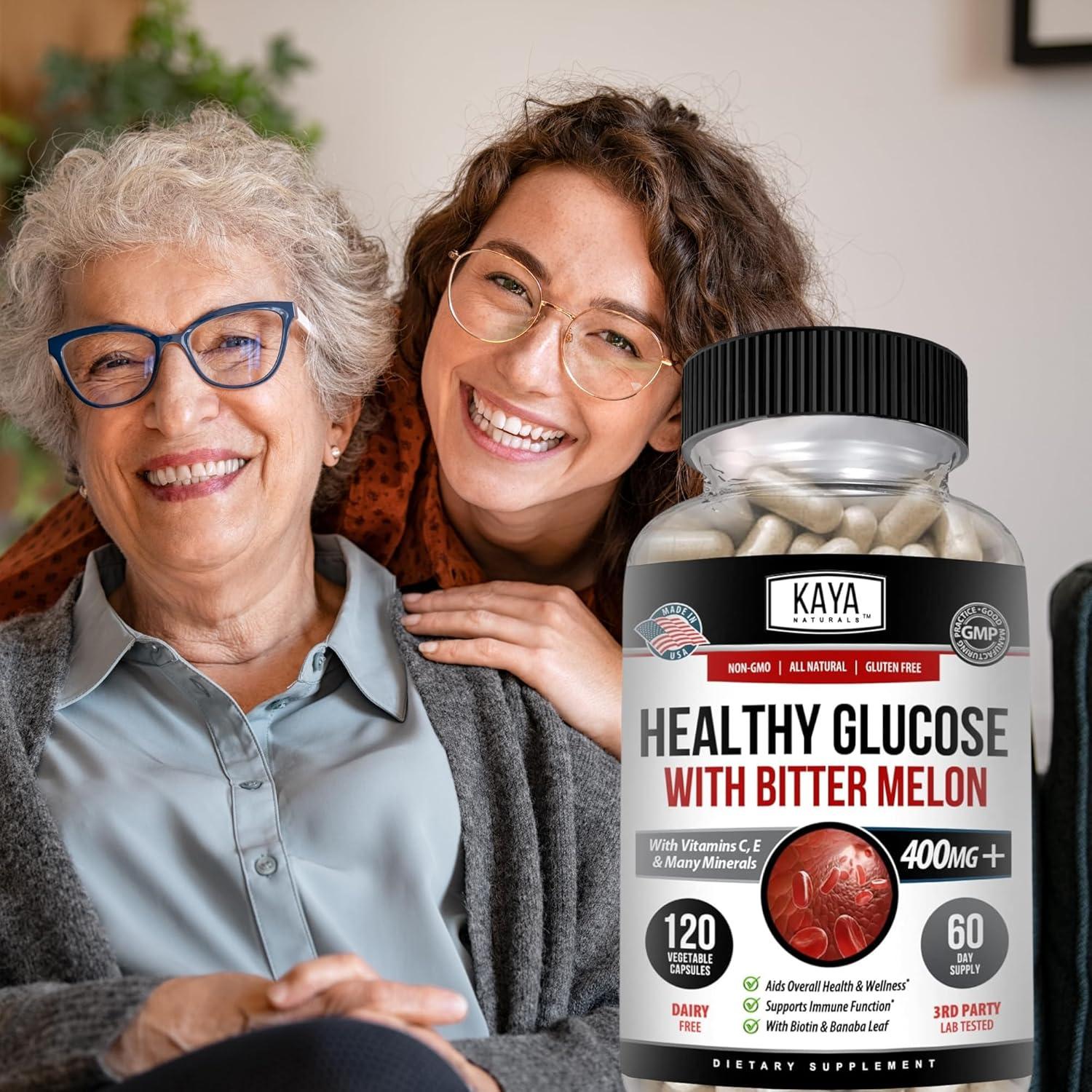 Suplemento Gluco Kaya Naturals 120 Cápsulas - Salud Azúcar