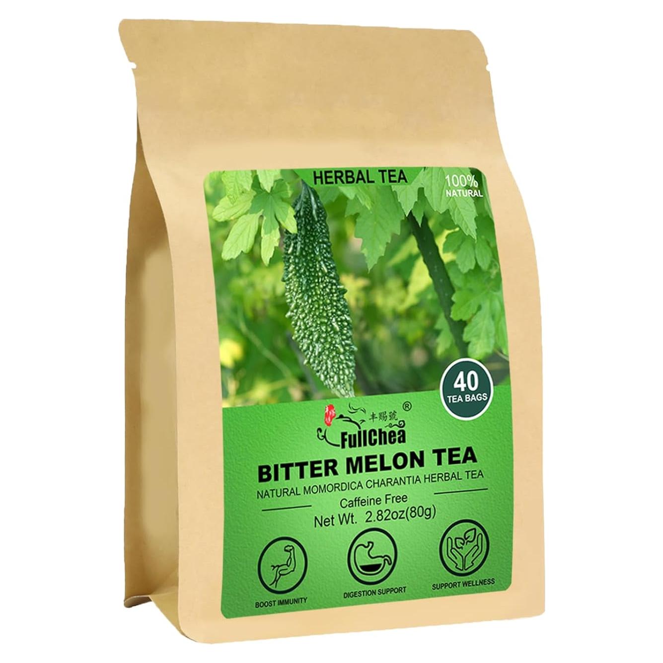 Té de Melón Amargo FullChea 40 Bolsitas 2g - Natural Sin Cafeína