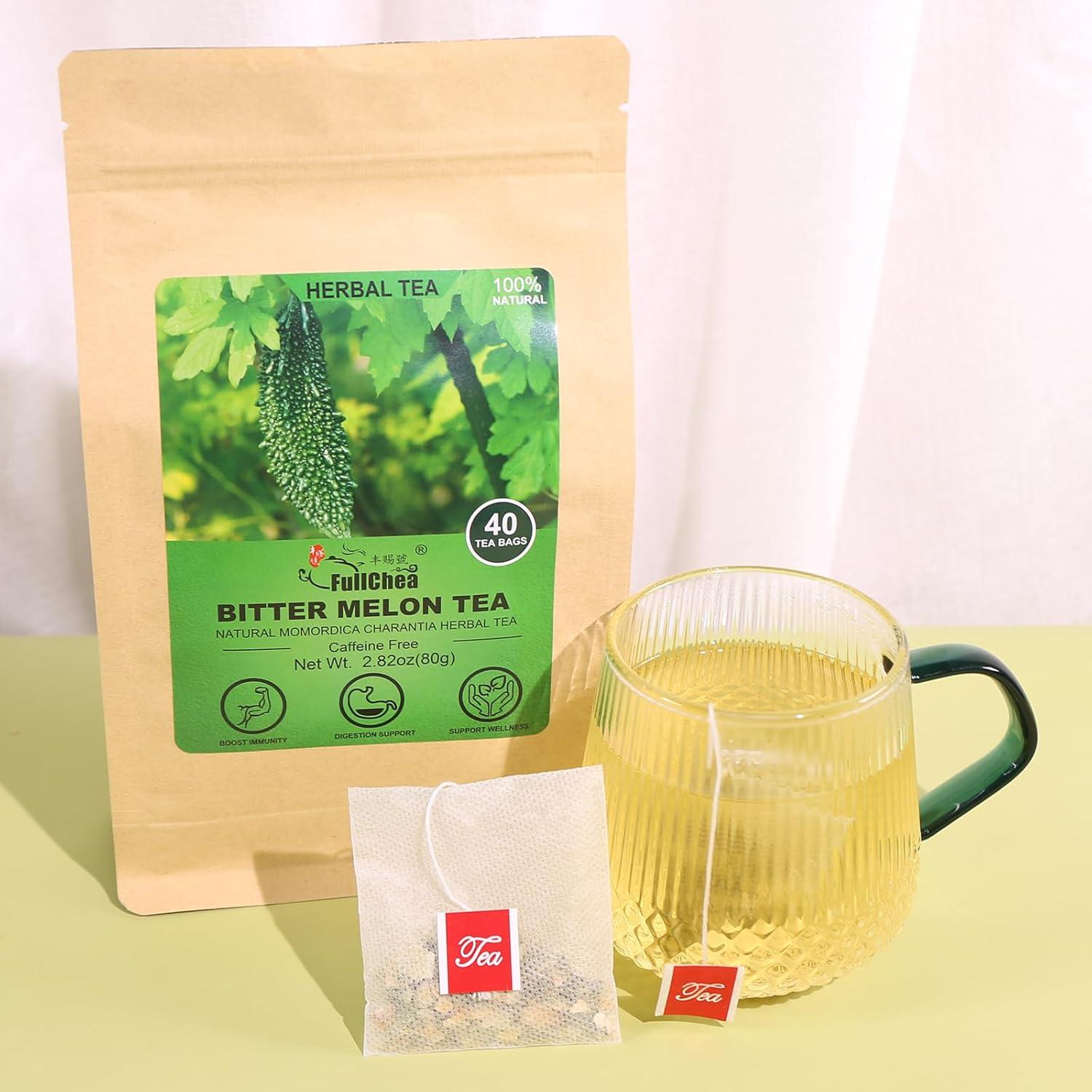Té de Melón Amargo FullChea 40 Bolsitas 2g - Natural Sin Cafeína