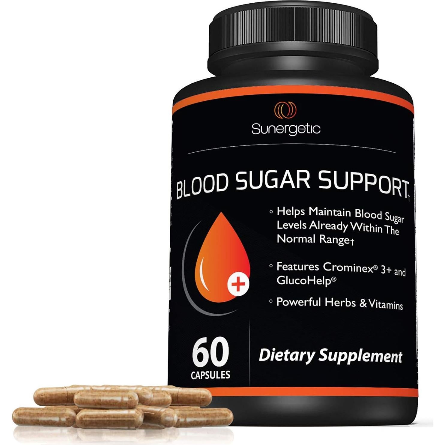 Suplemento de Soporte de Azúcar en Sangre Sunergetic - 60 Cápsulas
