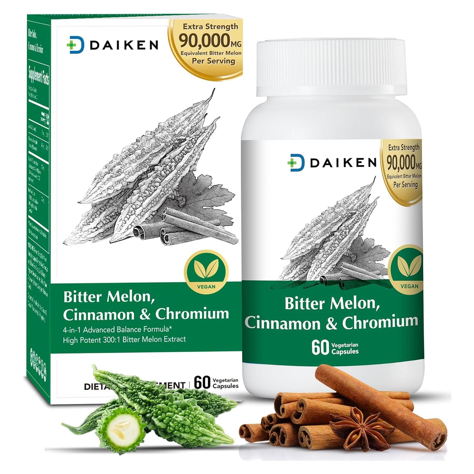 Suplemento Melón Amargo Daiken 60 Cápsulas 100% Vegetariano