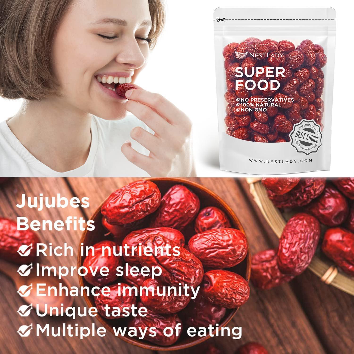 Dátil Rojo Jujube NESTLADY 454g 100% Natural Snack Saludable