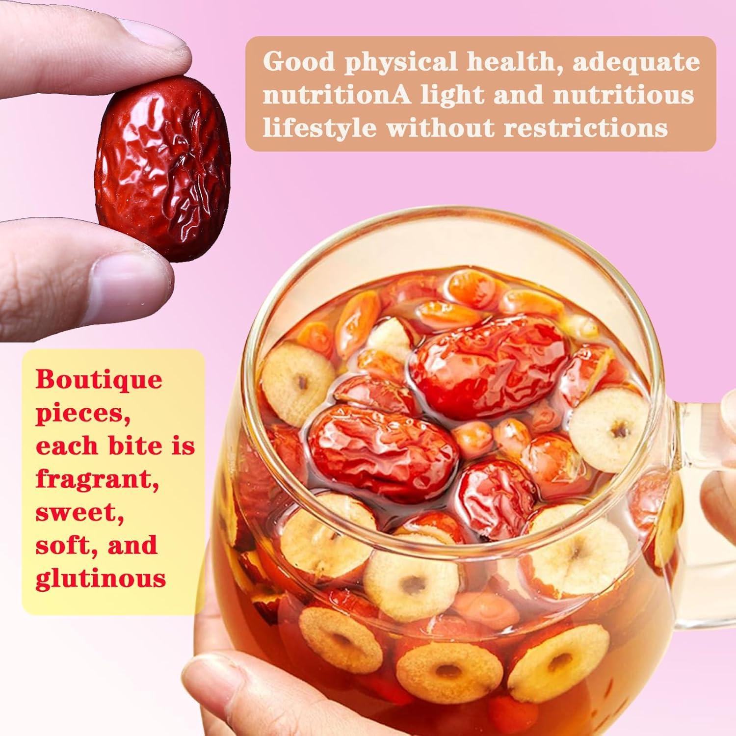 Dátil Rojo Seco Shengmingxi 500g Jujube Snack Saludable