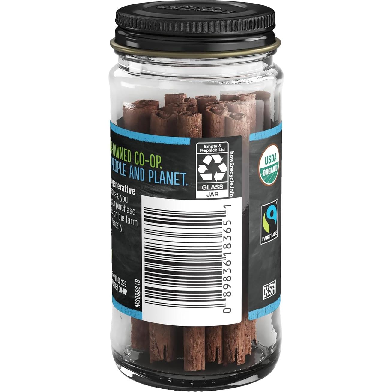 Palitos de Canela de Ceilán Frontier Co-op 17g Orgánico