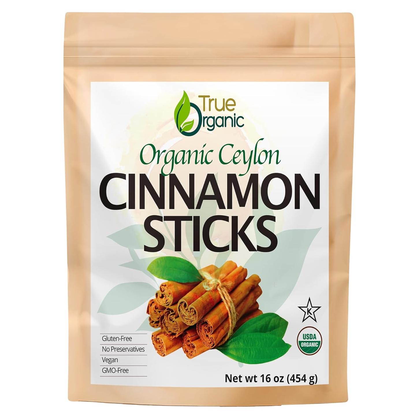 Canela de Ceilán Orgánica en Palitos 0.45 kg Verdadero