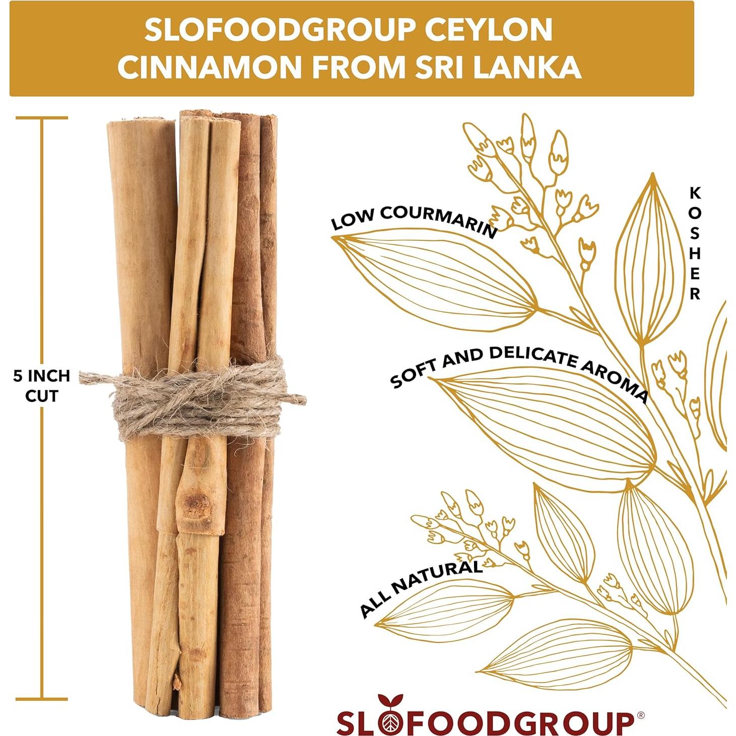 Palitos de Canela de Ceilán Slofoodgroup 1 lb - Cinnamomum Verum