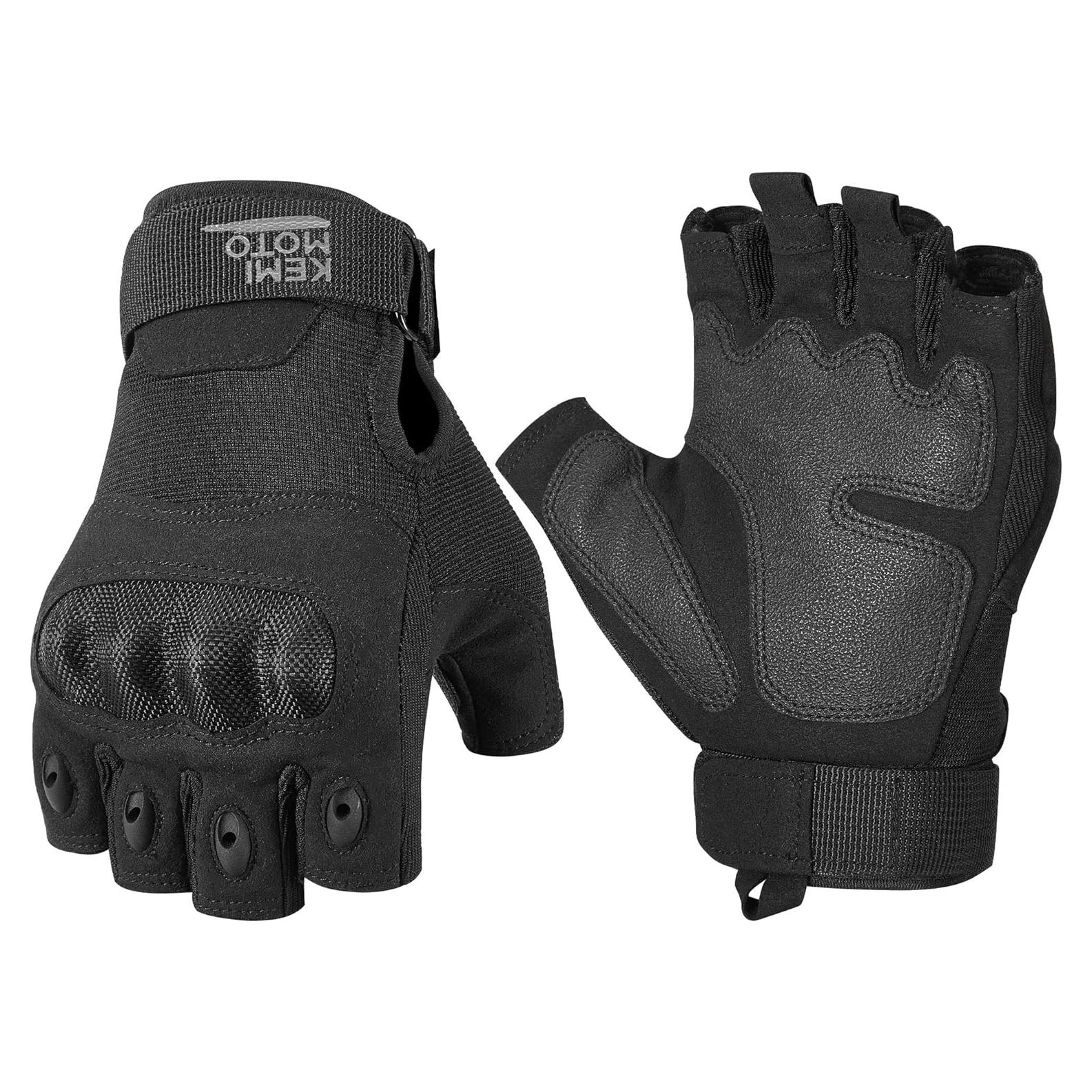 Guantes Tácticos KEMIMOTO Sin Dedos para Motocicleta