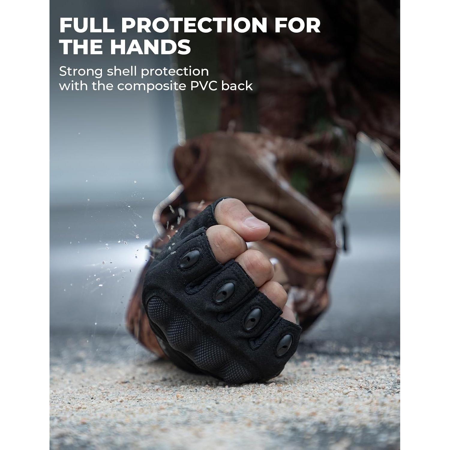 Guantes Tácticos KEMIMOTO Sin Dedos para Motocicleta