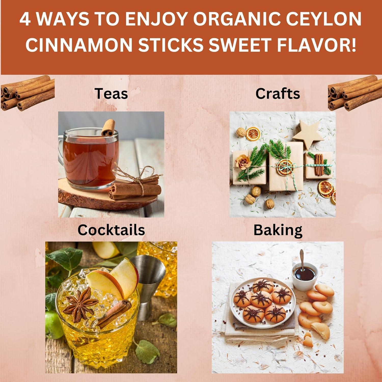 Canela Ceylon Orgánica Picante 113.4 g - Varillas de 8.9 cm