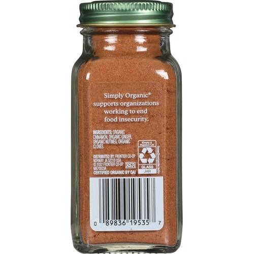 Especia Orgánica para Tarta de Calabaza Simplemente 110g