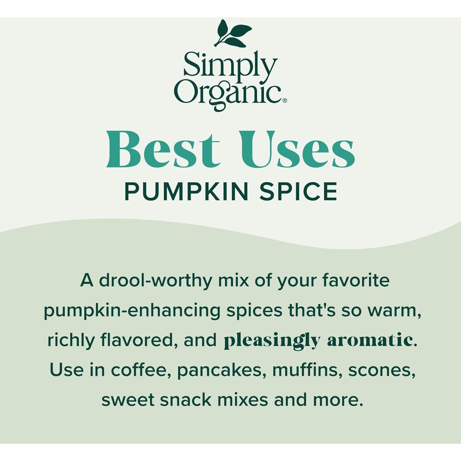 Especia Orgánica para Tarta de Calabaza Simplemente 110g