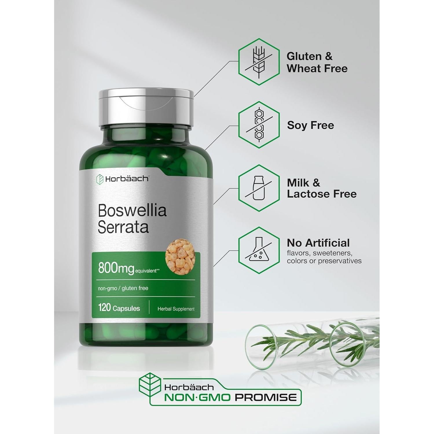 Cápsulas de Boswellia Serrata Horbaach 800mg 120 Unidades