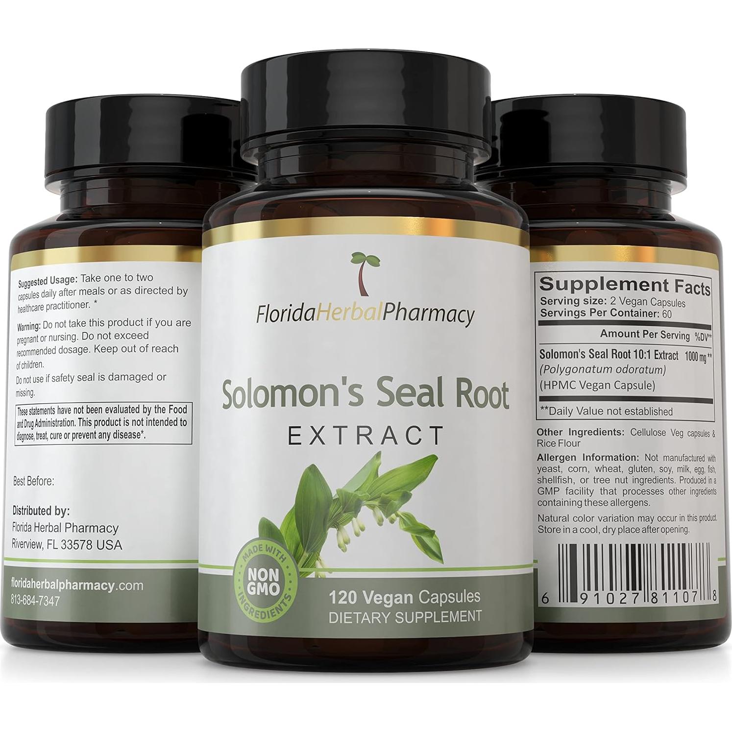 Suplemento Herbal Sello de Salomón Farmacia Herbal 120 Cápsulas 500 mg