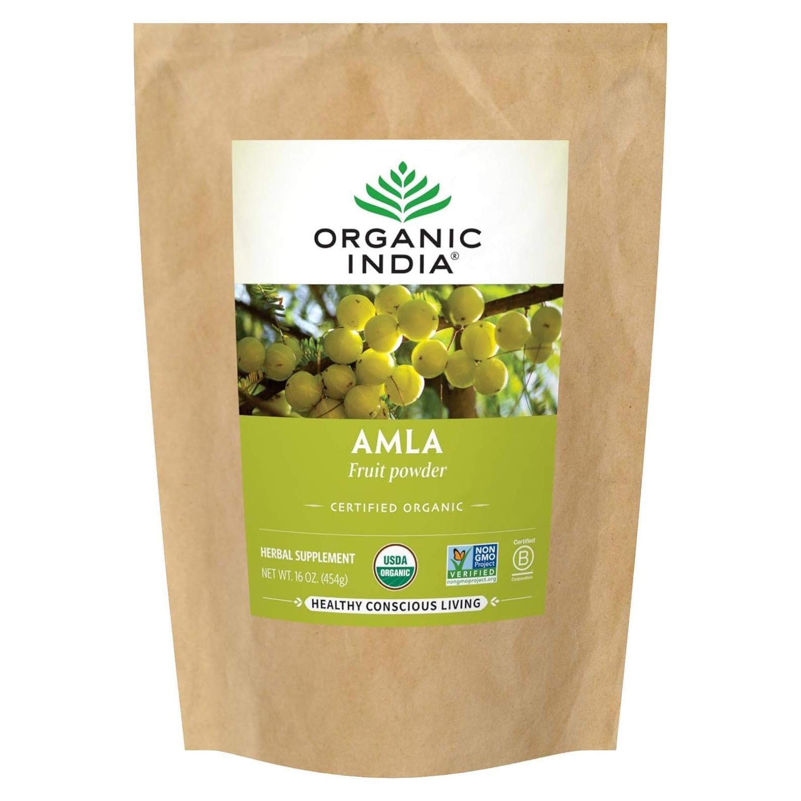 Polvo de Amla Orgánico Organic India - 0.45 kg, Superalimento