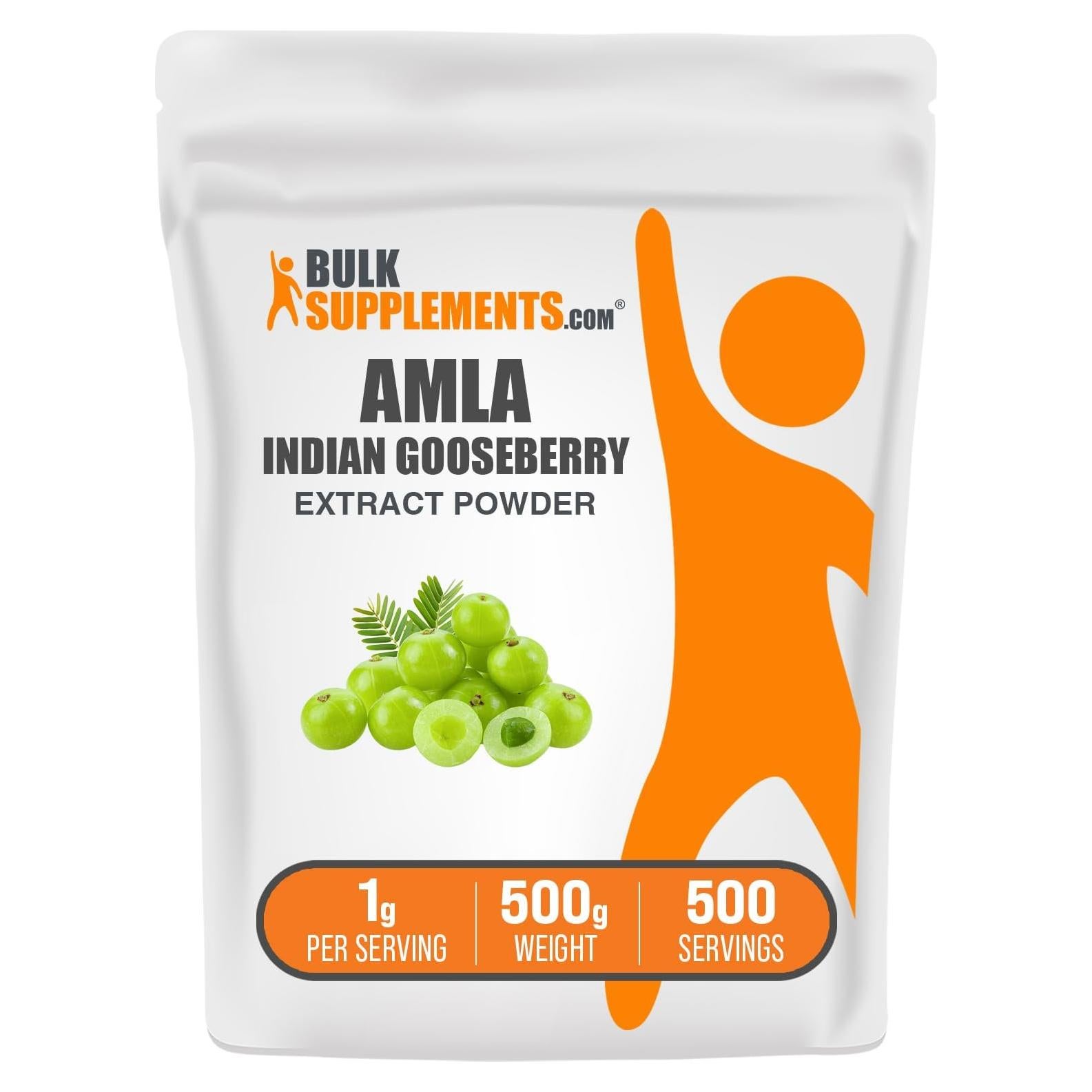 Polvo de Amla BulkSupplements 500g - Extracto de Grosella India