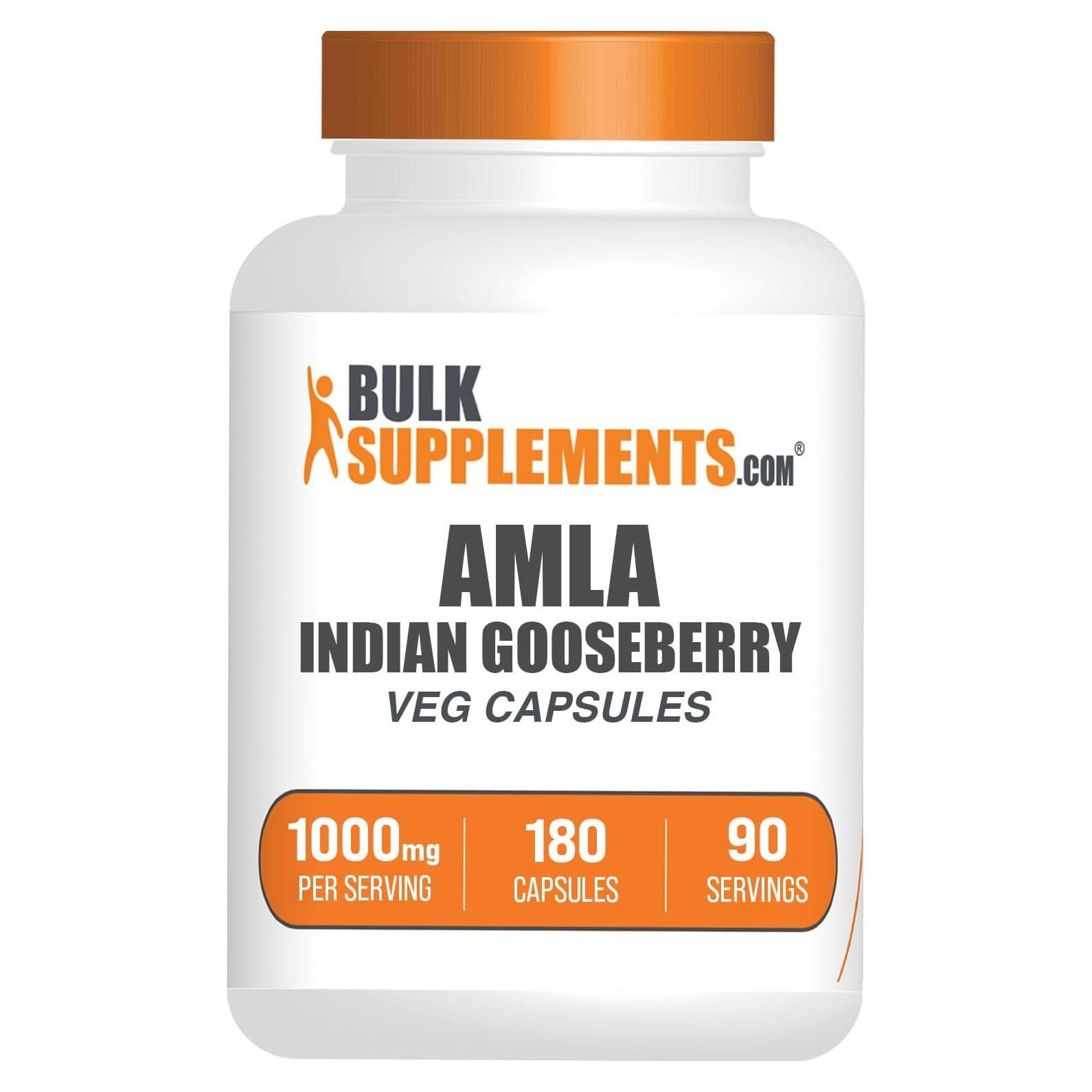Cápsulas de Extracto de Amla BulkSupplements 1000mg 180 Unidades