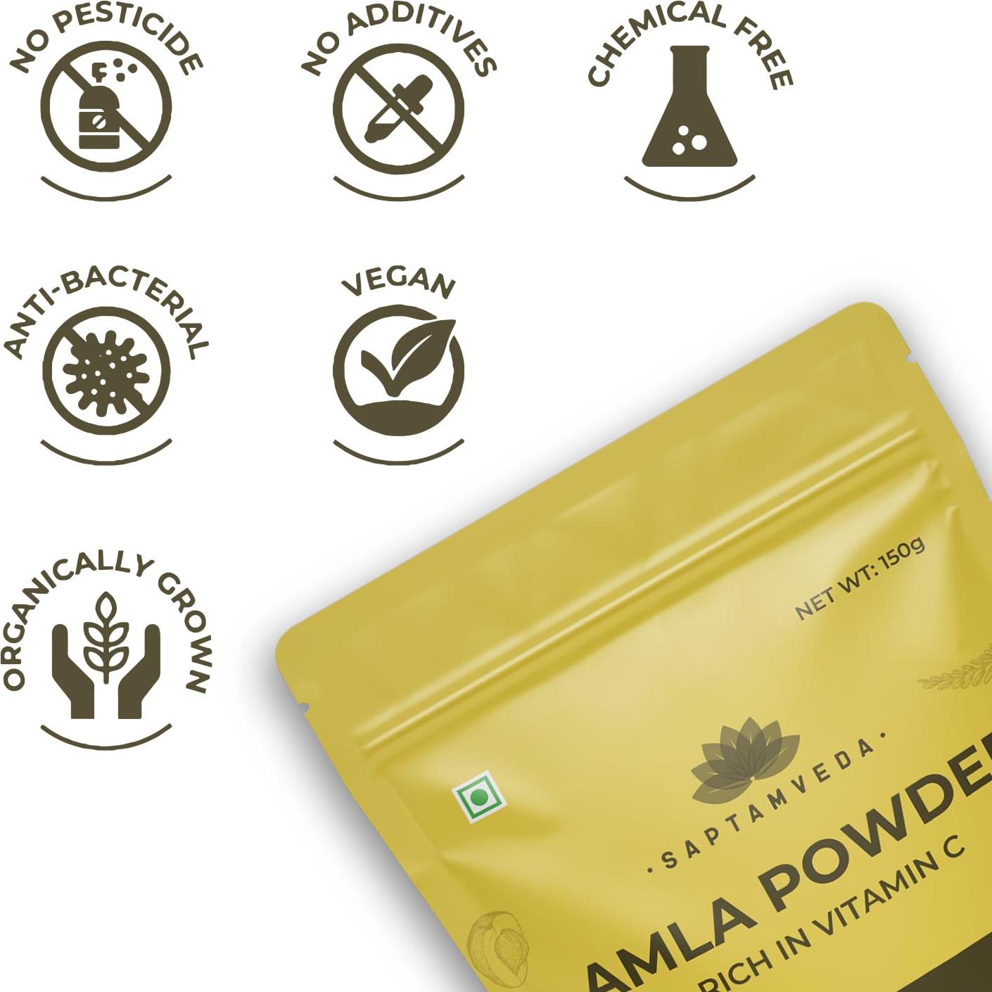 Polvo de Amla Orgánico Saptamveda 150g - Superalimento