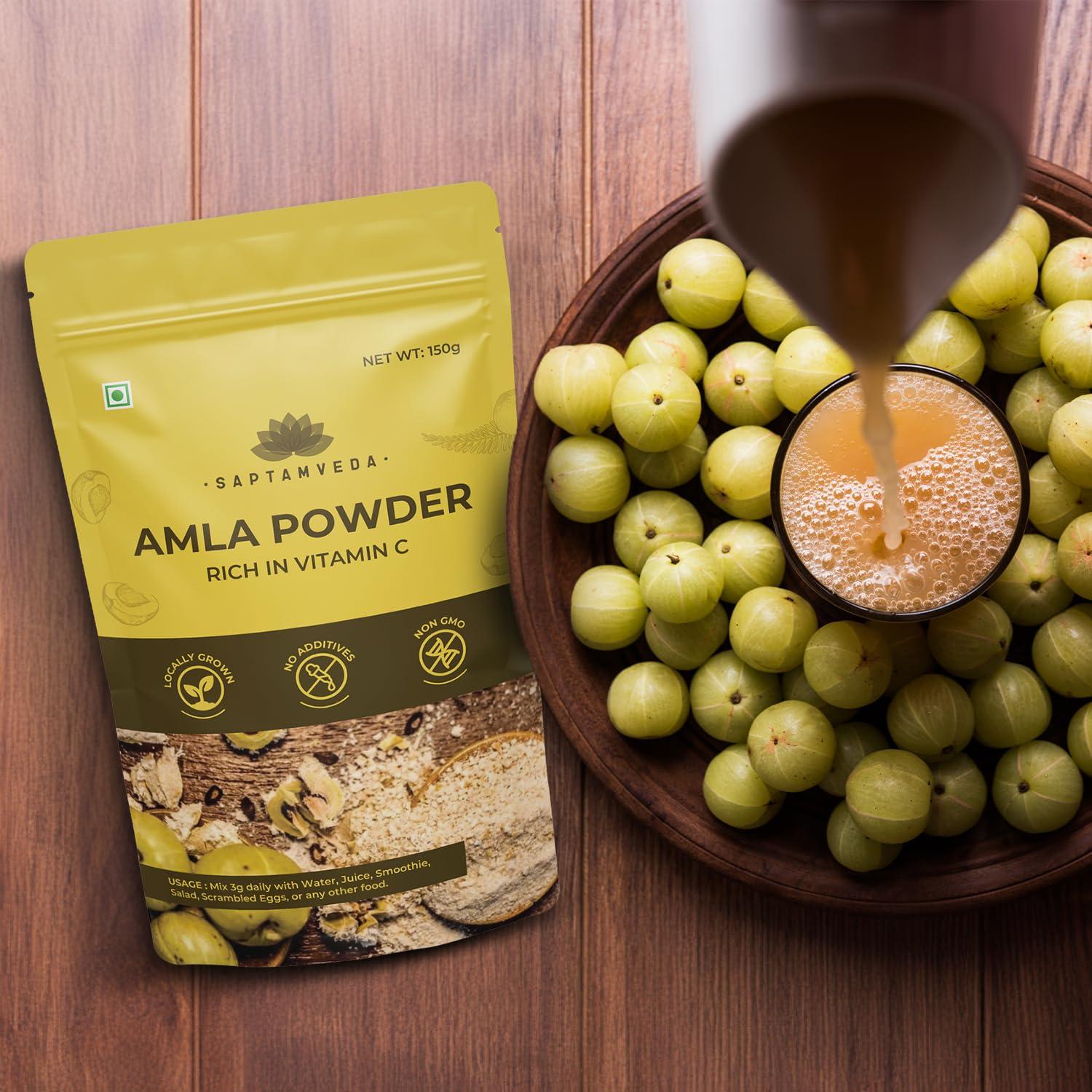Polvo de Amla Orgánico Saptamveda 150g - Superalimento