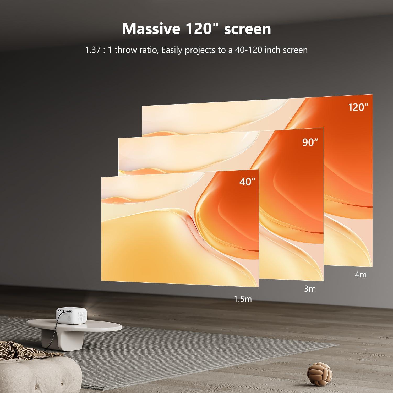 Proyector Mini ALLIWAVA PR550 4K 18000 Lúmenes WiFi