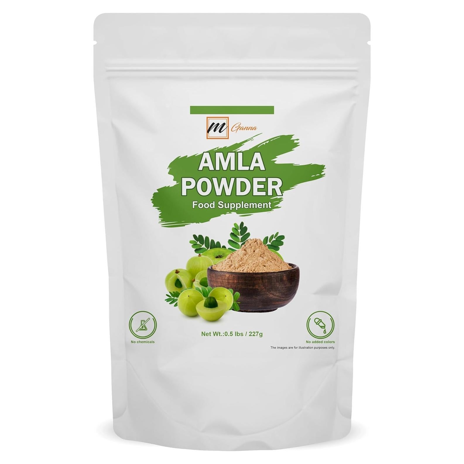 Polvo de Amla 100% Natural mGanna 227g - Cuidado Piel y Cabello