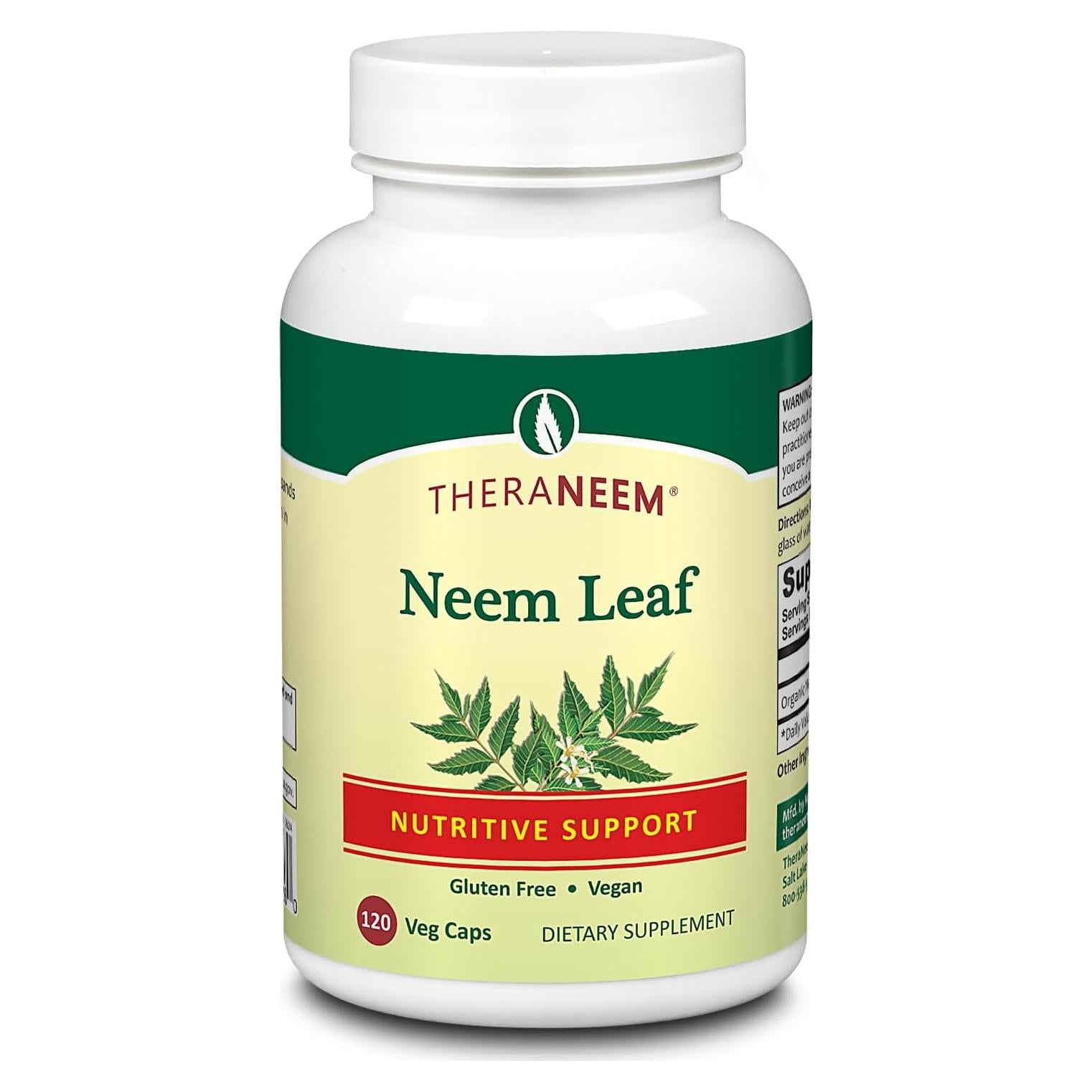 Cápsulas de Hoja de Neem TheraNeem 120 VegCaps Antioxidantes