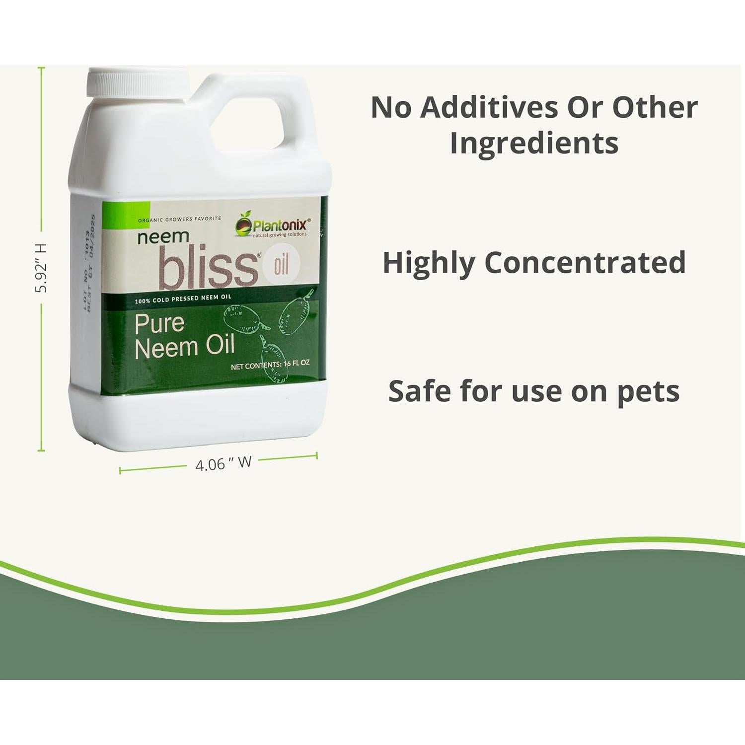 Aceite de Neem Puro Plantonix 473 ml - Prensado en Frío