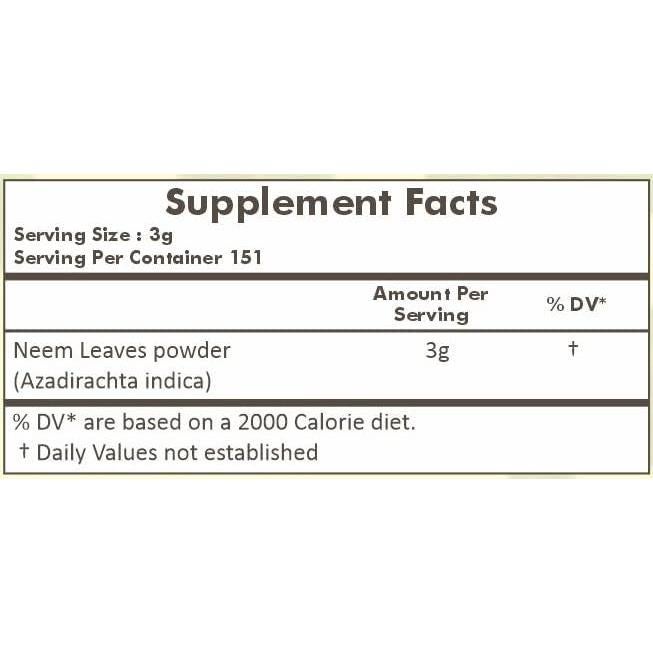 Polvo de Neem Herbal Hills 453 g - Cuidado de Piel y Cabello
