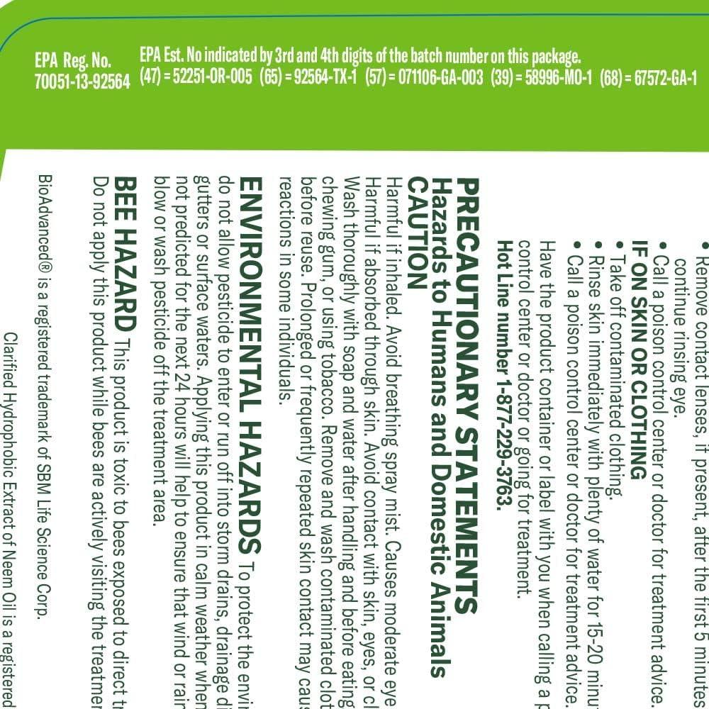 Aceite de Neem BioAdvanced 680 g - Insecticida y Fungicida