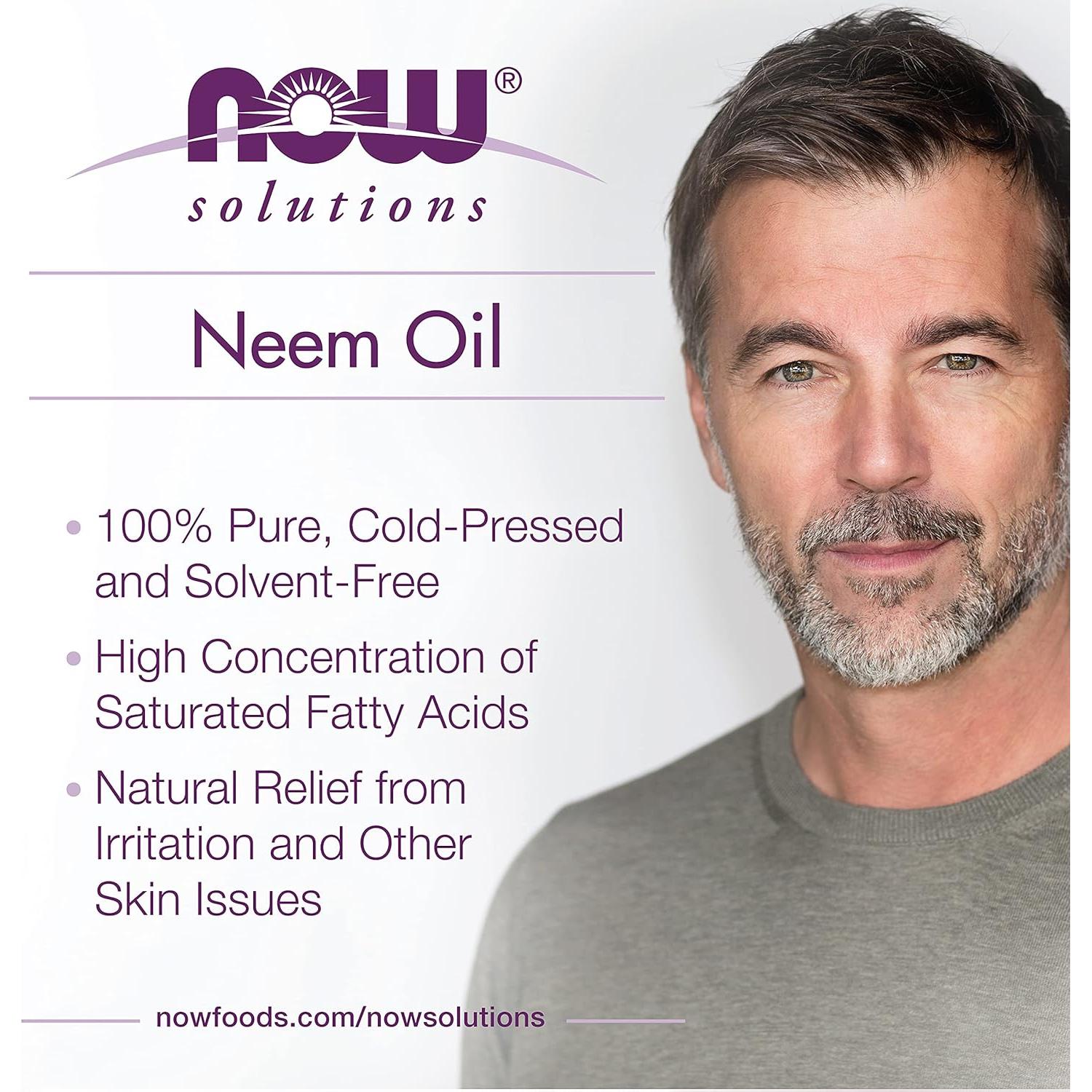 Aceite de Neem 100% Puro NOW Foods 28.35g Alivio Piel