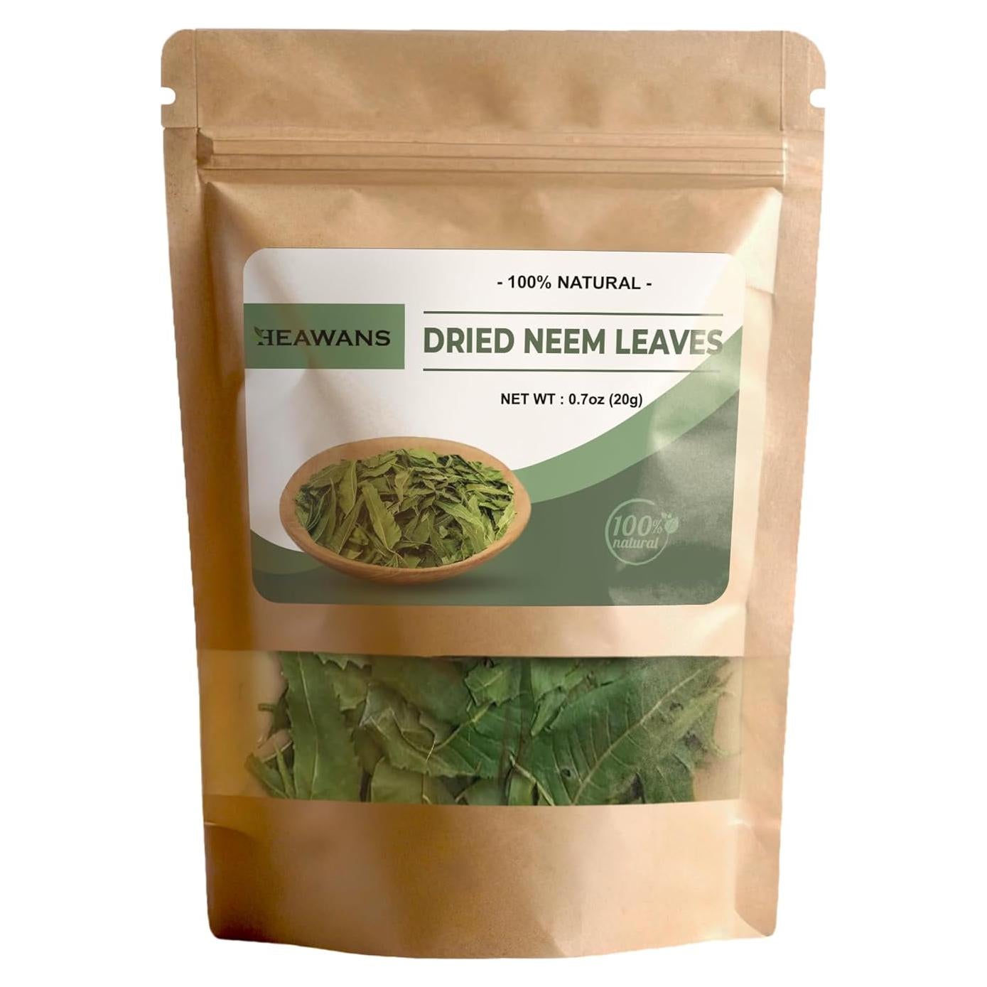 Hojas de Neem Secas Heawans 19.84 g - 100% Naturales