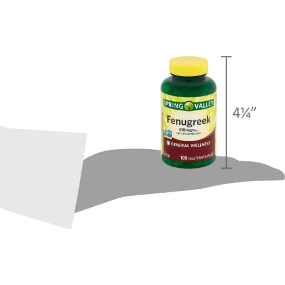 Suplemento Dietético Fenogreco Spring Valley 610 mg 100 Cápsulas