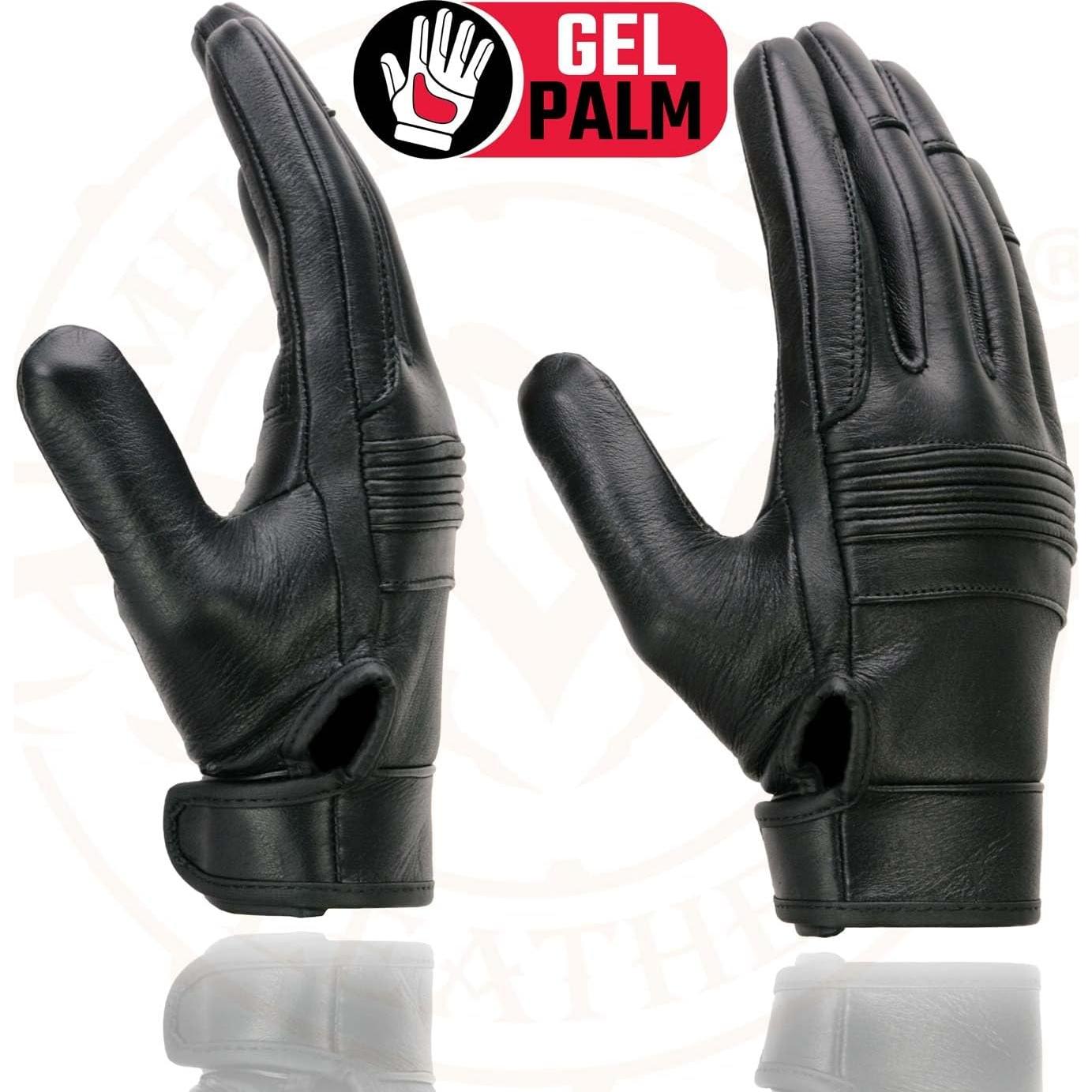 Guantes de moto Milwaukee Leather MG7735 cuero negro mujer