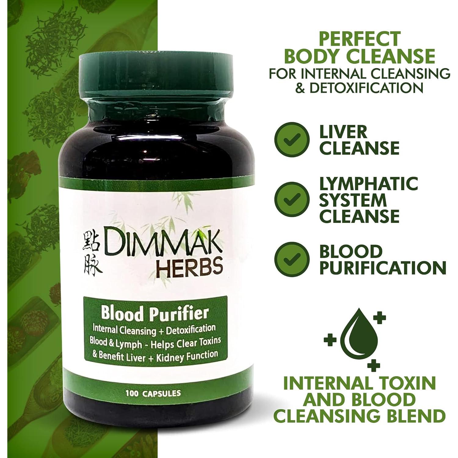 Suplemento Herbal Dimmak Herbs 100 Cápsulas Purificador Sangre