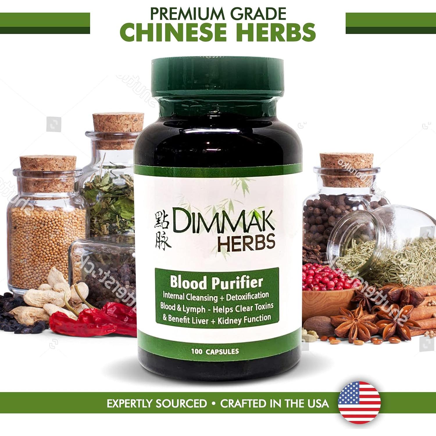 Suplemento Herbal Dimmak Herbs 100 Cápsulas Purificador Sangre