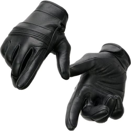 Guantes de Moto Milwaukee Leather MG7735 Mujer Cuero Negro