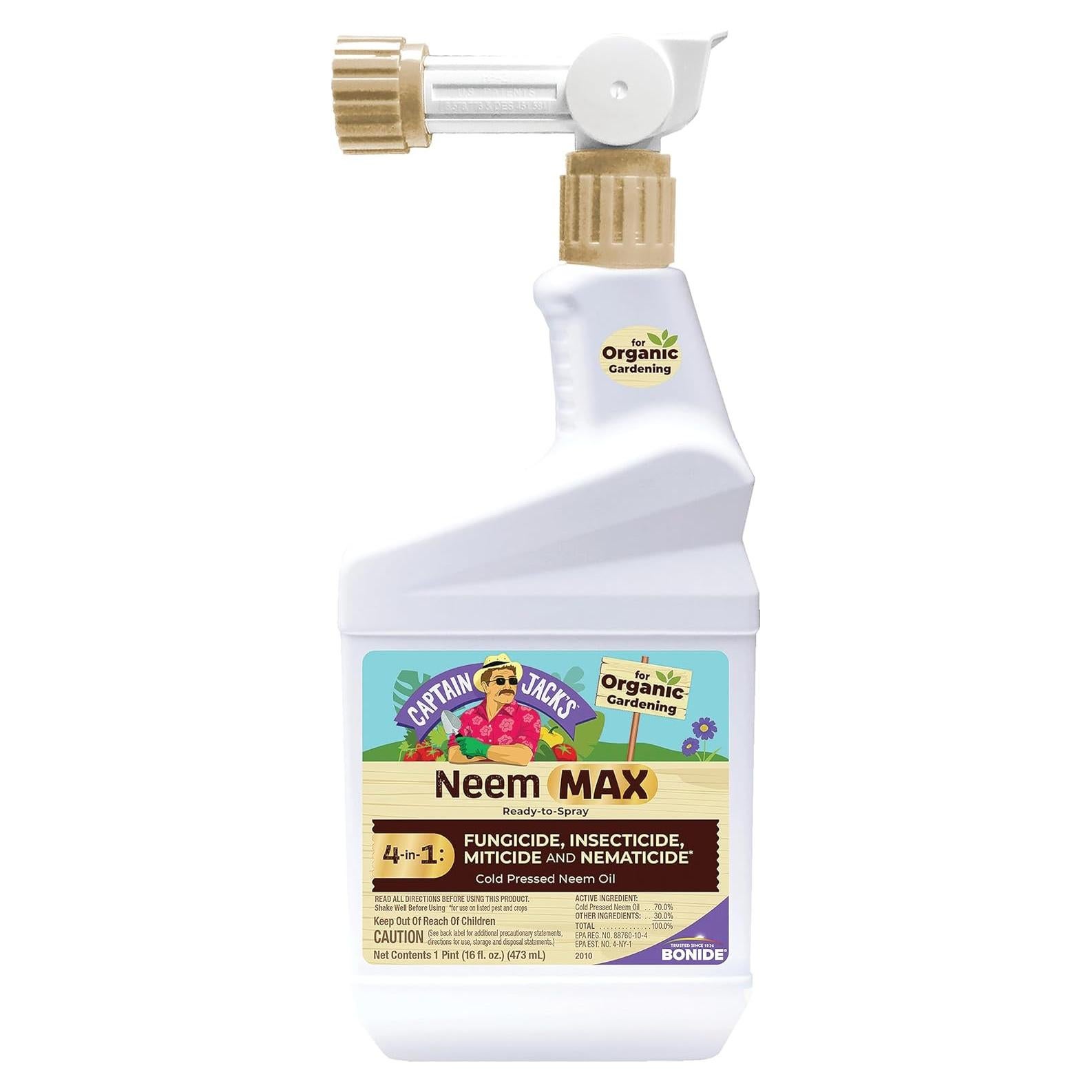 Insecticida y Fungicida Neem Max Captain Jack 0.54 kg Listo para Rociar