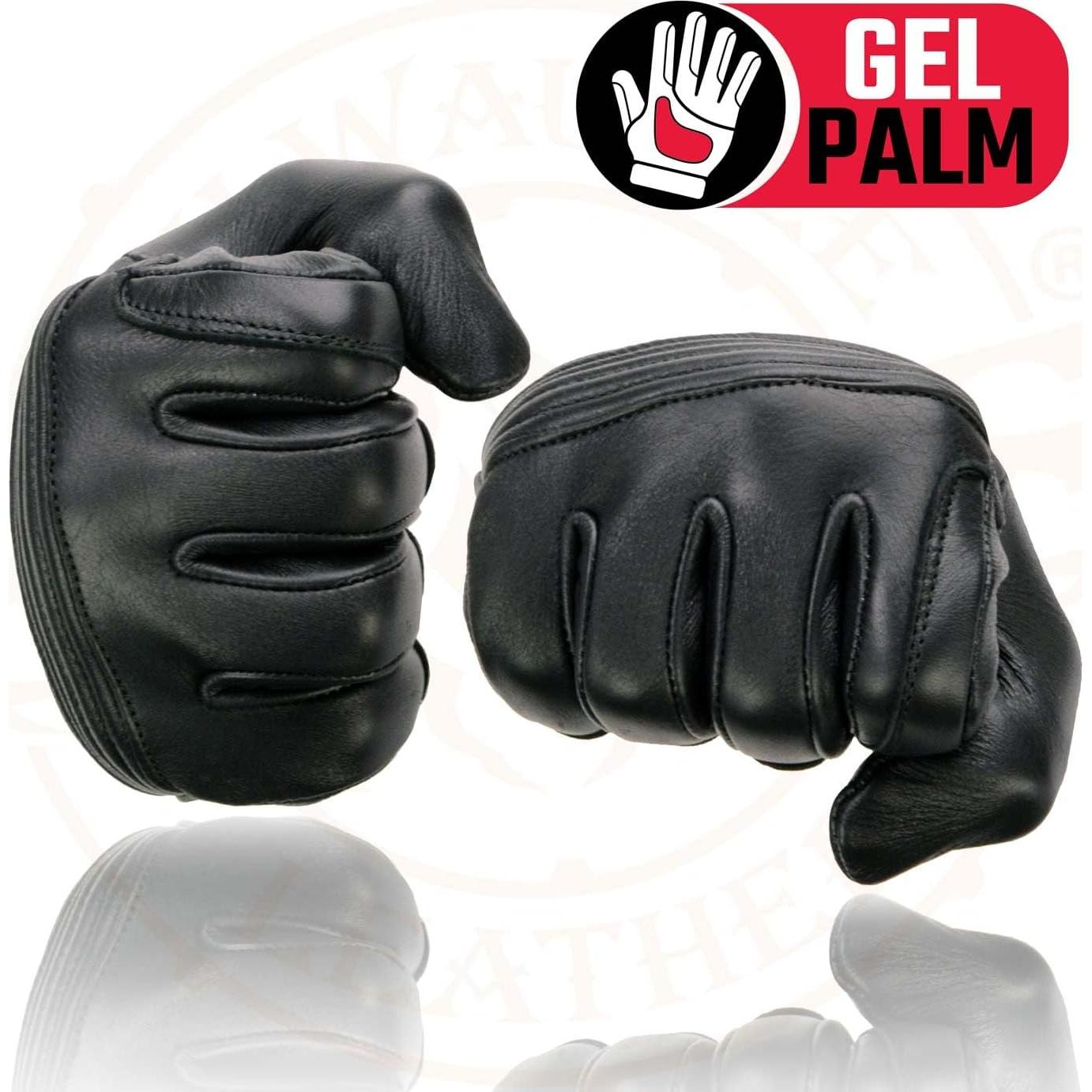 Guantes de moto Milwaukee Leather MG7735 cuero negro mujer