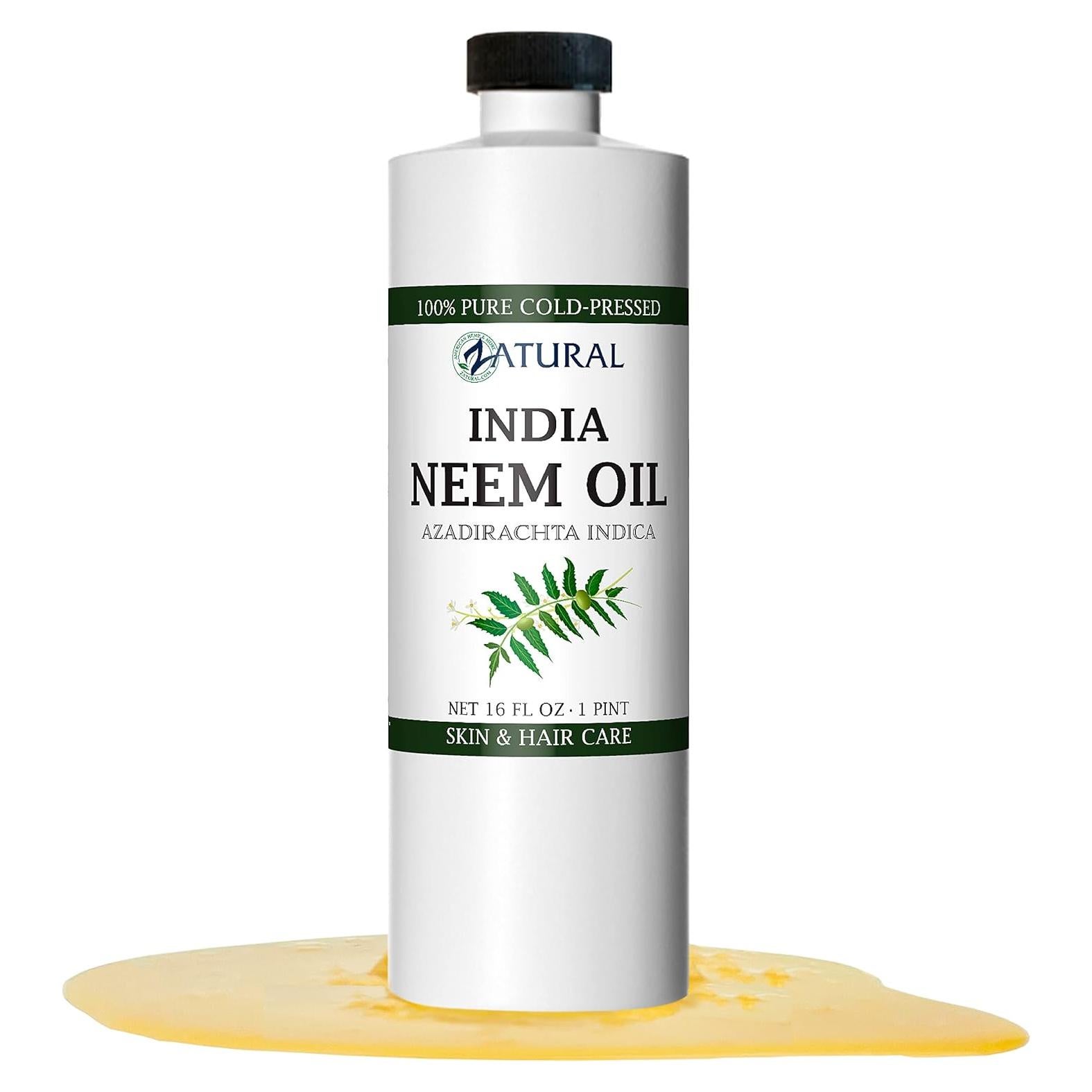 Aceite de Neem Zatural 100% Puro 473ml Prensado en Frío