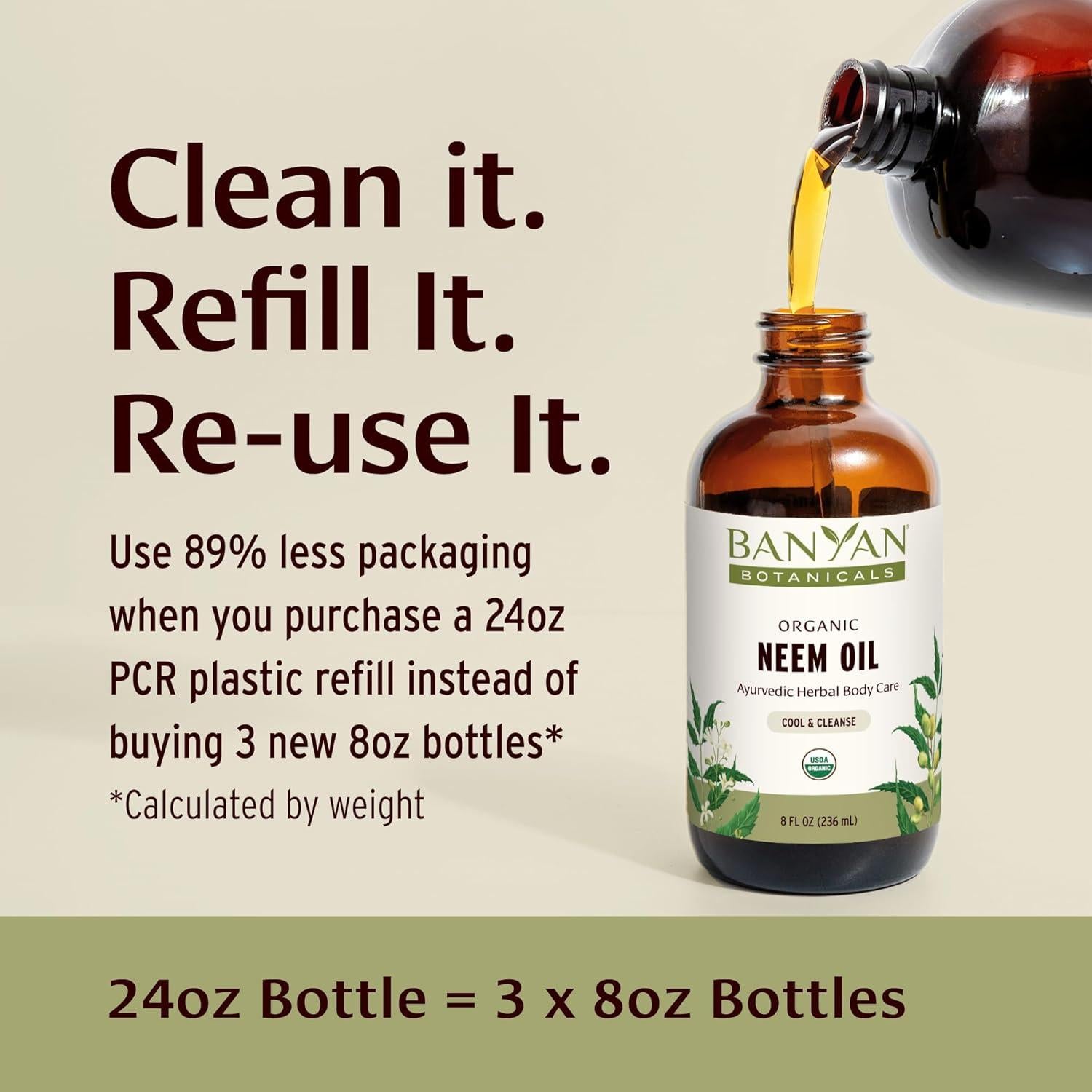 Aceite de Neem Orgánico Banyan Botanicals 227 g - Refrescante y Calmante