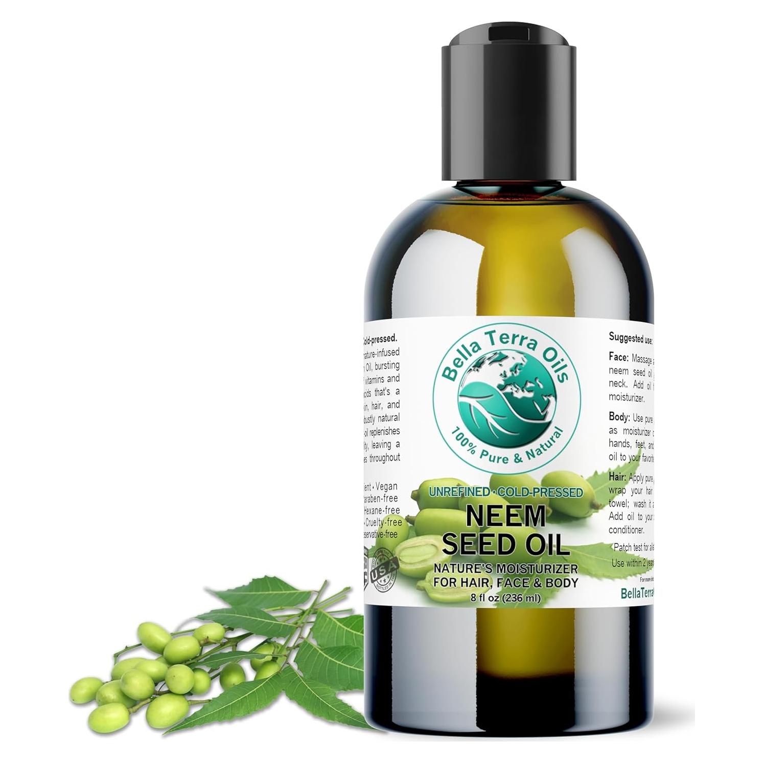 Aceite de Semilla de Neem Orgánico Bella Terra 226g - Cuidado Natural