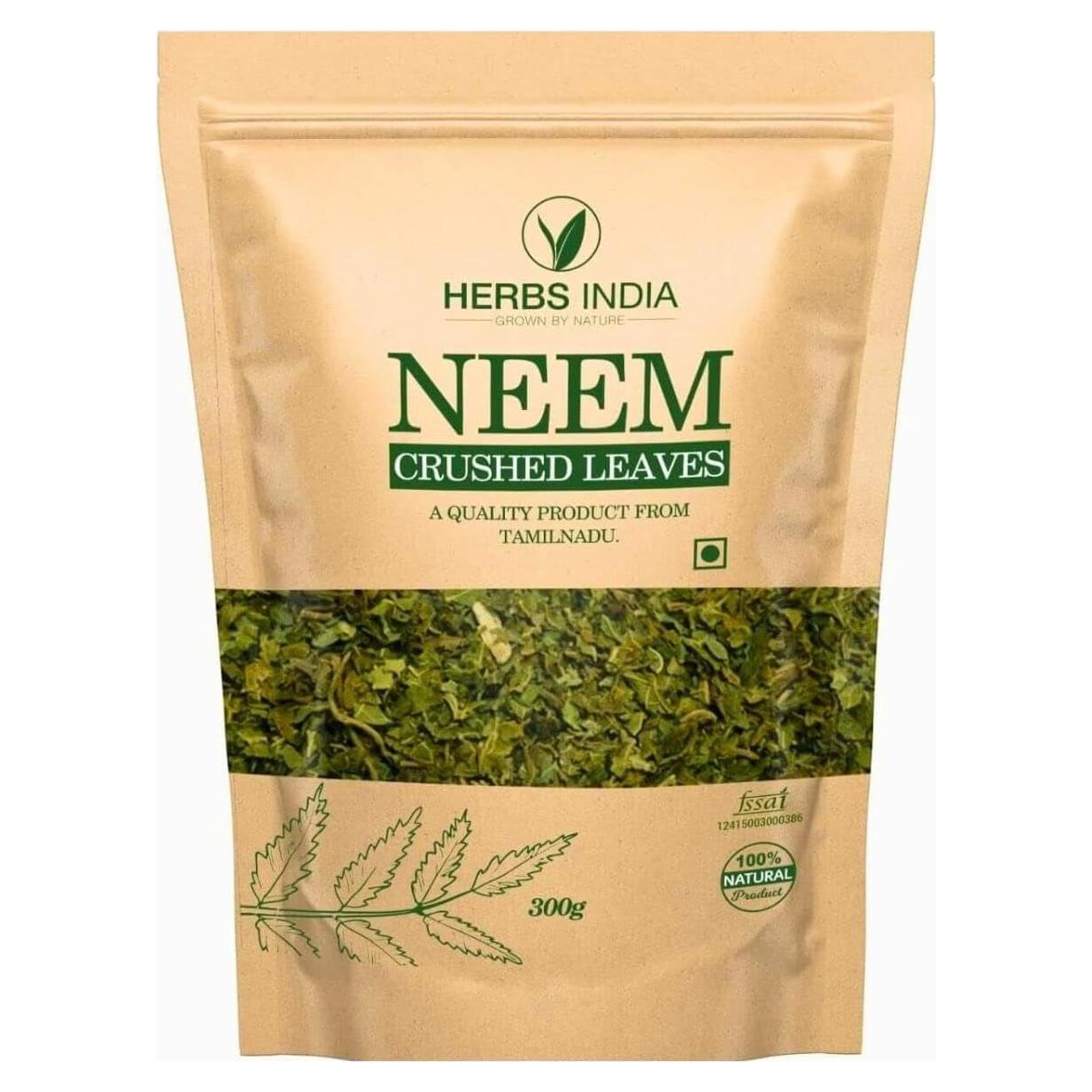Hojas de Neem Trituradas 300g - Suplemento Herbal HerbsIndia