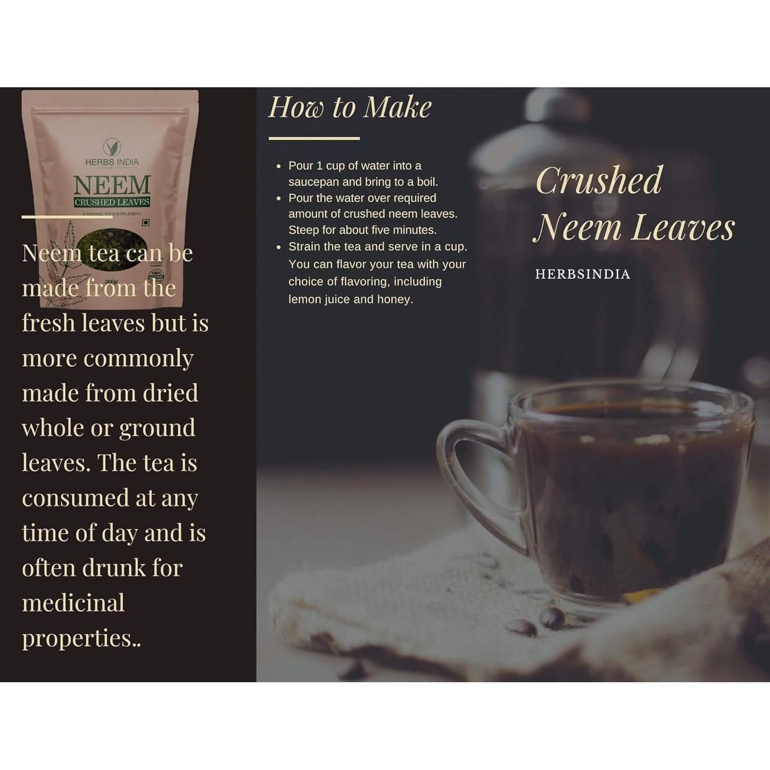 Hojas de Neem Trituradas 300g - Suplemento Herbal HerbsIndia