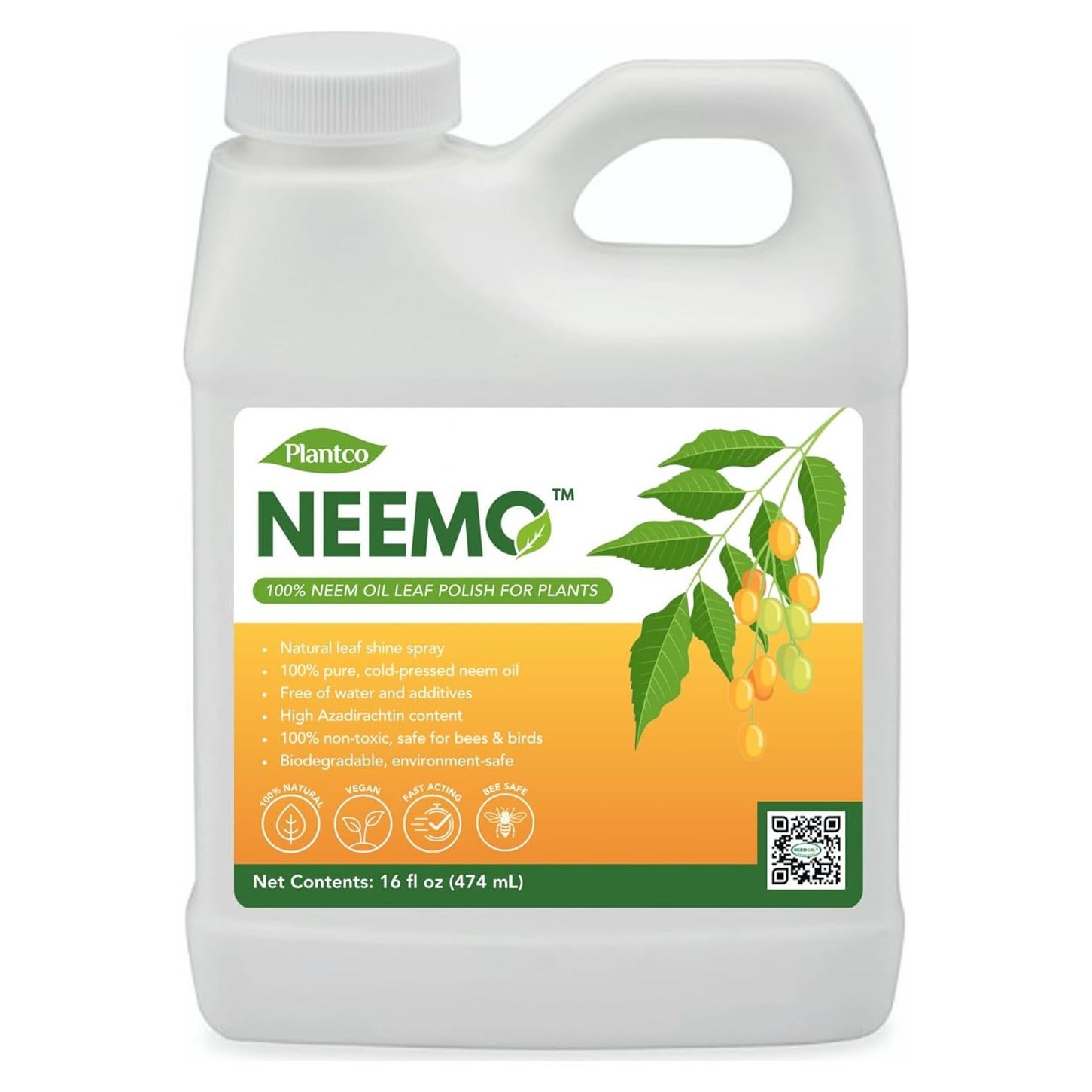 Spray de Aceite de Neem NEEMO 100% Puro 470 mL - Ecológico para Plantas