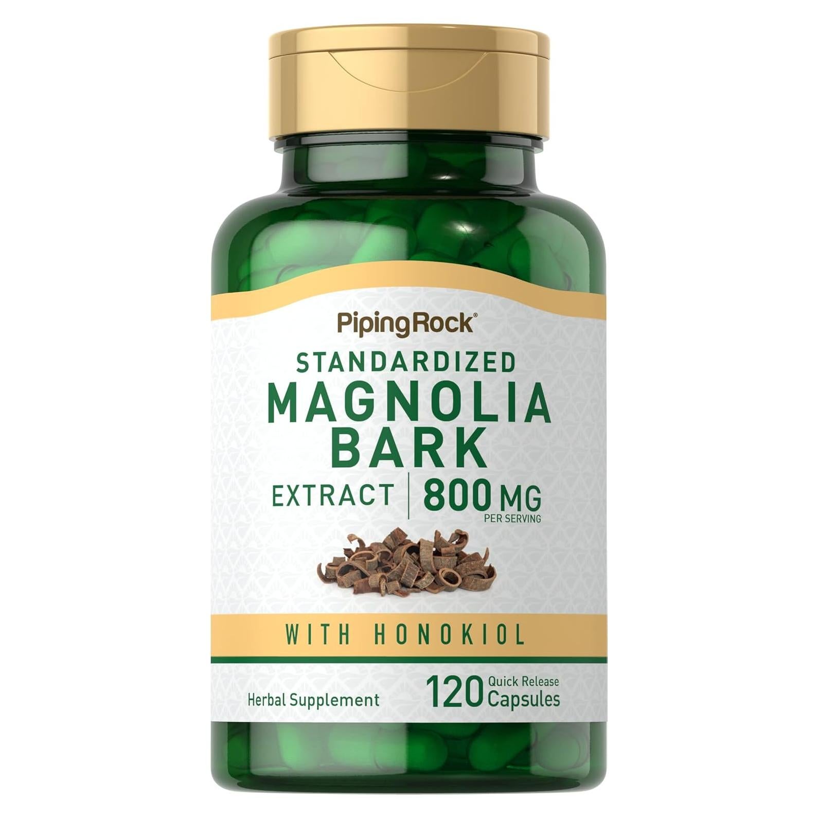 Extracto de Corteza de Magnolia Piping Rock 800mg 120 Cápsulas