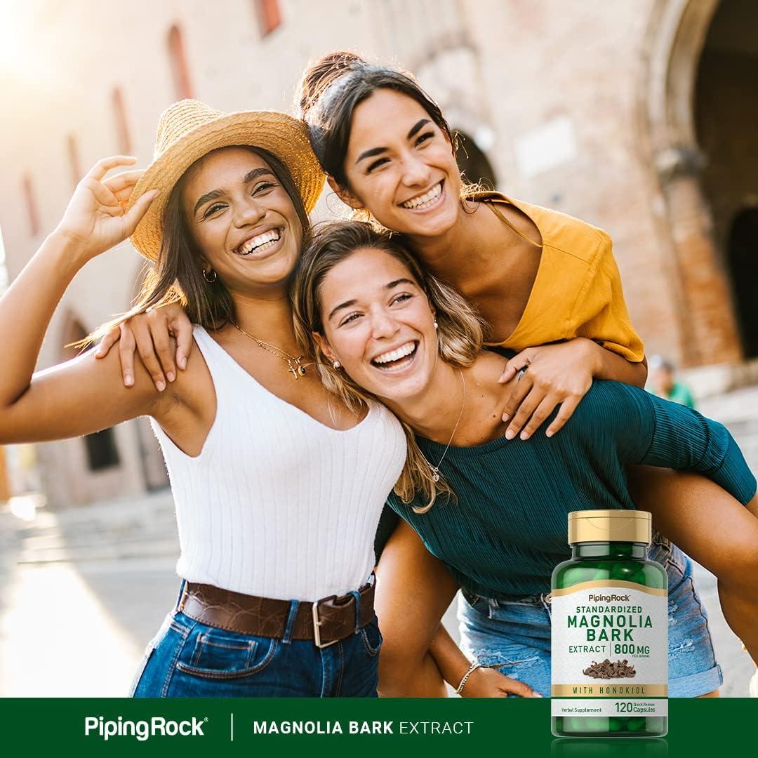 Extracto de Corteza de Magnolia Piping Rock 800mg 120 Cápsulas