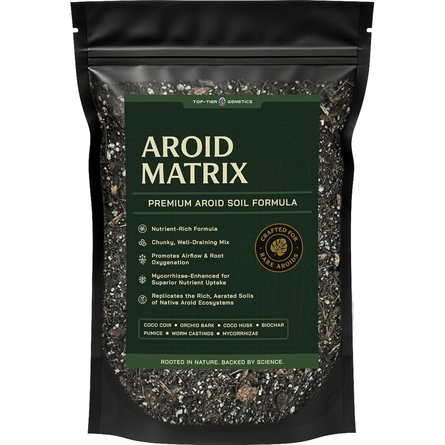 Mezcla de Suelo AROID Premium 2QT - Top-Tier Genetics - Orgánico