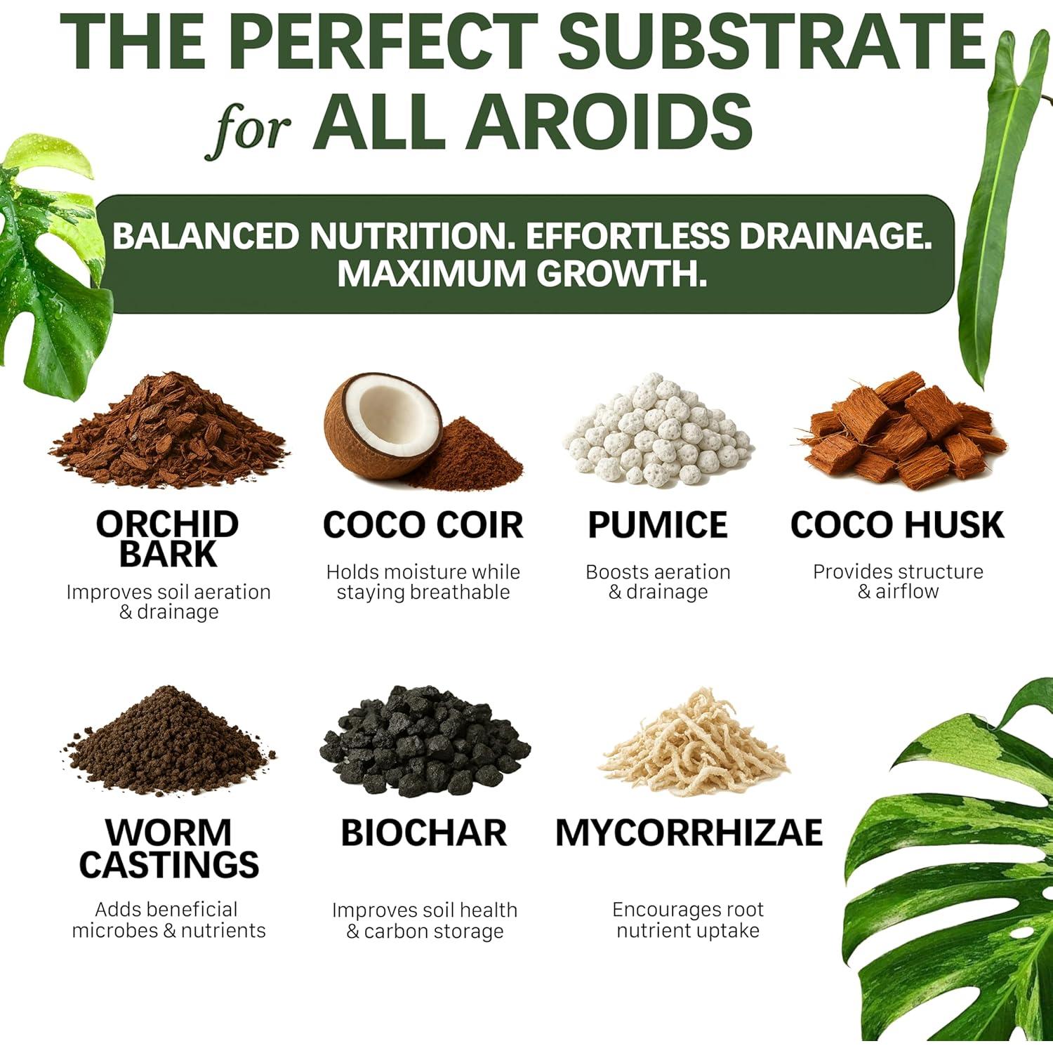 Mezcla de Suelo AROID Premium 2QT - Top-Tier Genetics - Orgánico